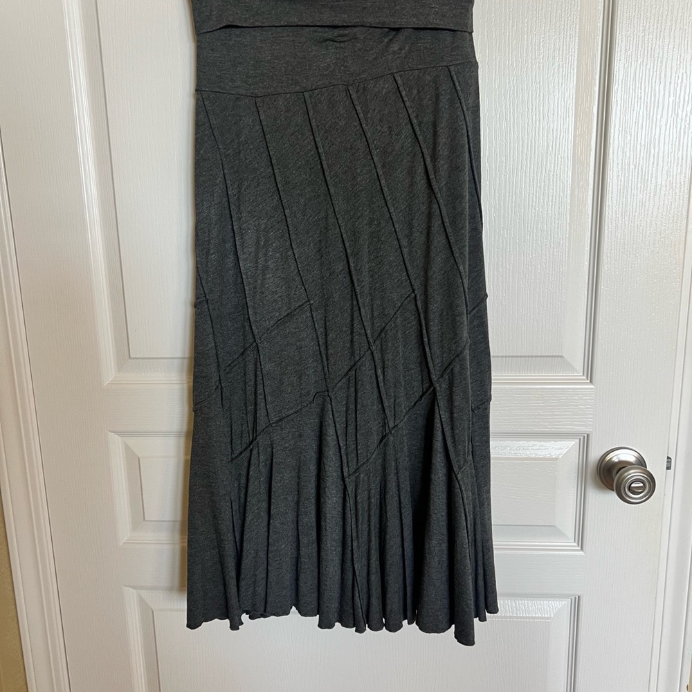 Lapis Charcoal Asymmetrical Skirt